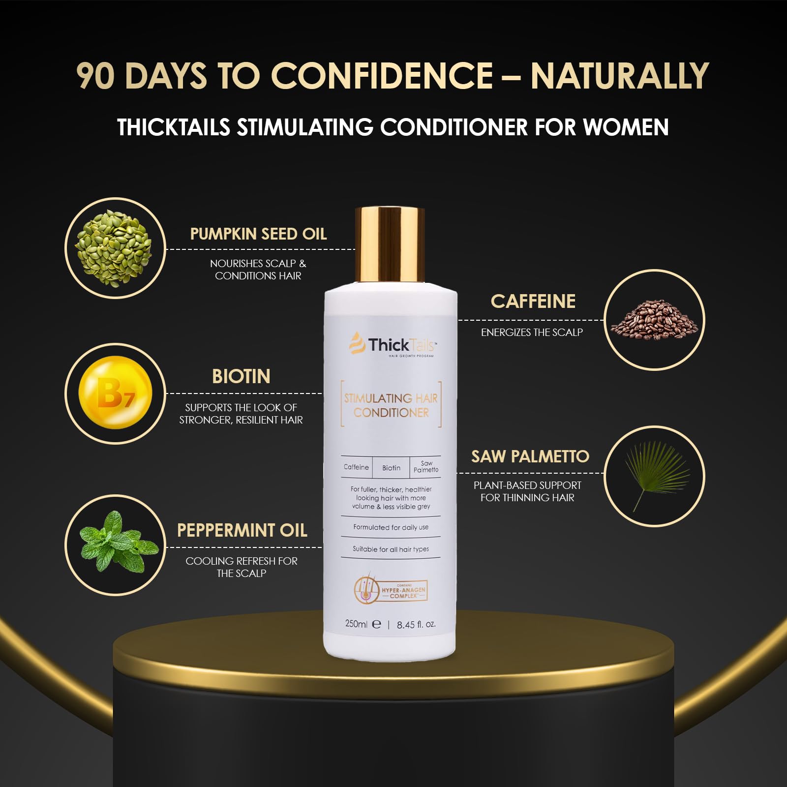 ThickTails smoothing application hair shot highlights manageable strands.