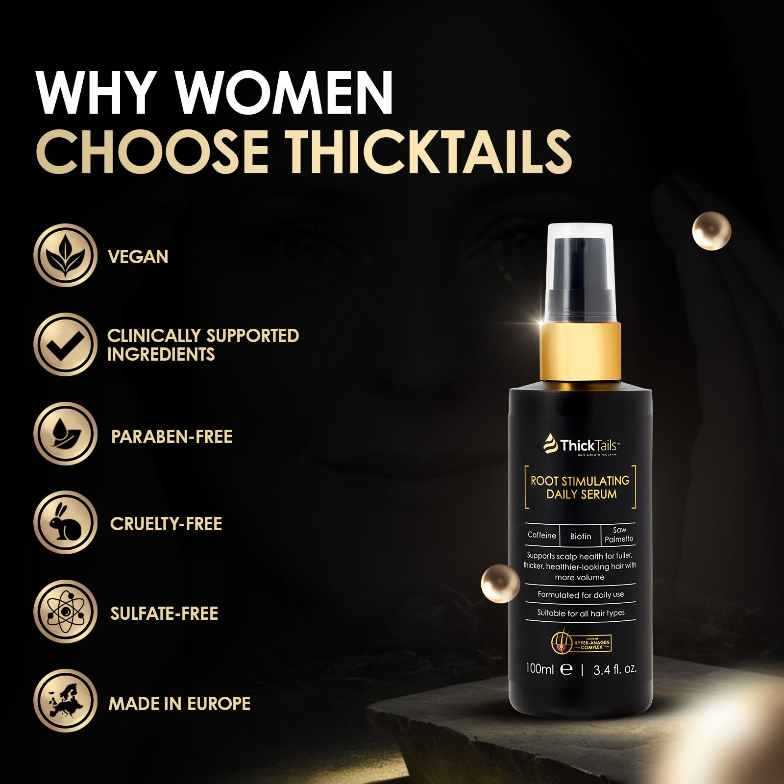 ThickTails visual fuller-looking roots emphasizing daily use