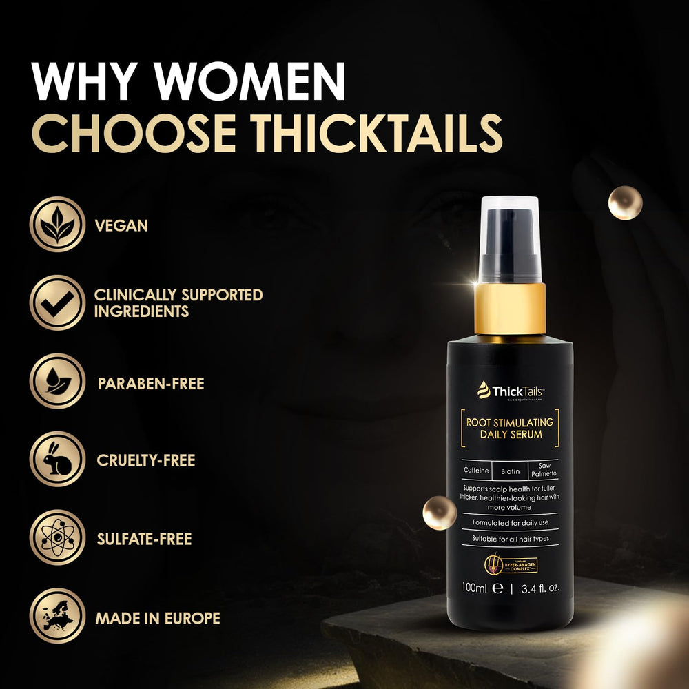ThickTails visual fuller-looking roots emphasizing daily use