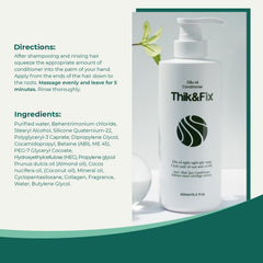 Thik&Fix glossy, silky finish on hair after conditioning