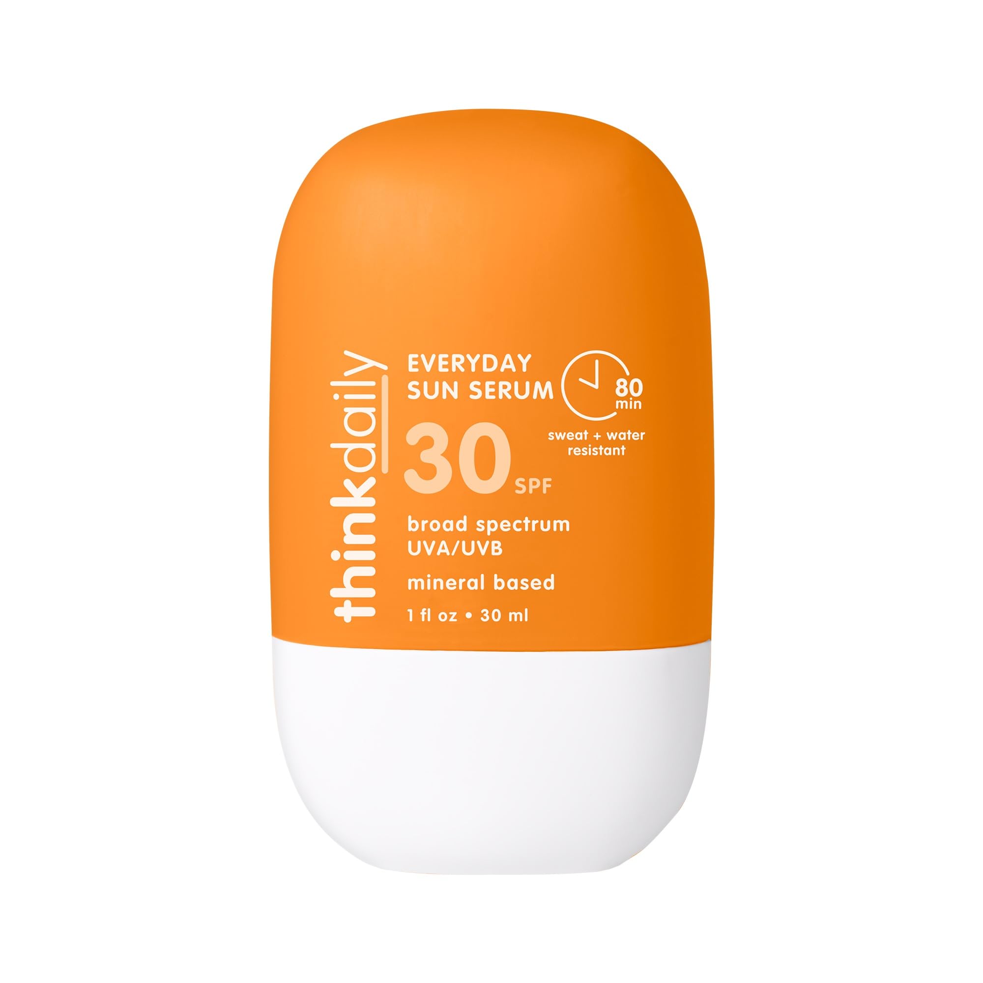 Thinkdaily SPF 30 sunscreen tube delivering lightweight, hydrating protection for the face.