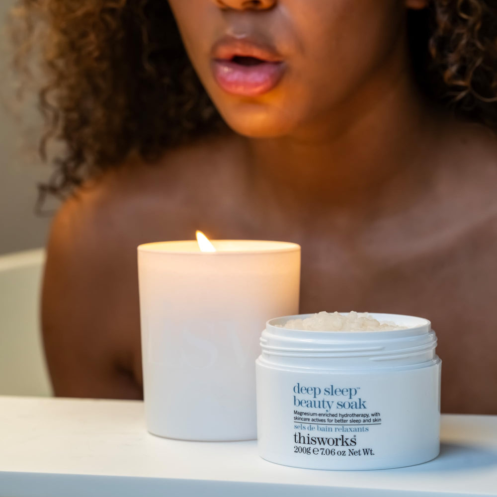 THISWORKS Deep Sleep Body Whip aroma blends lavender and camomile for relaxation.