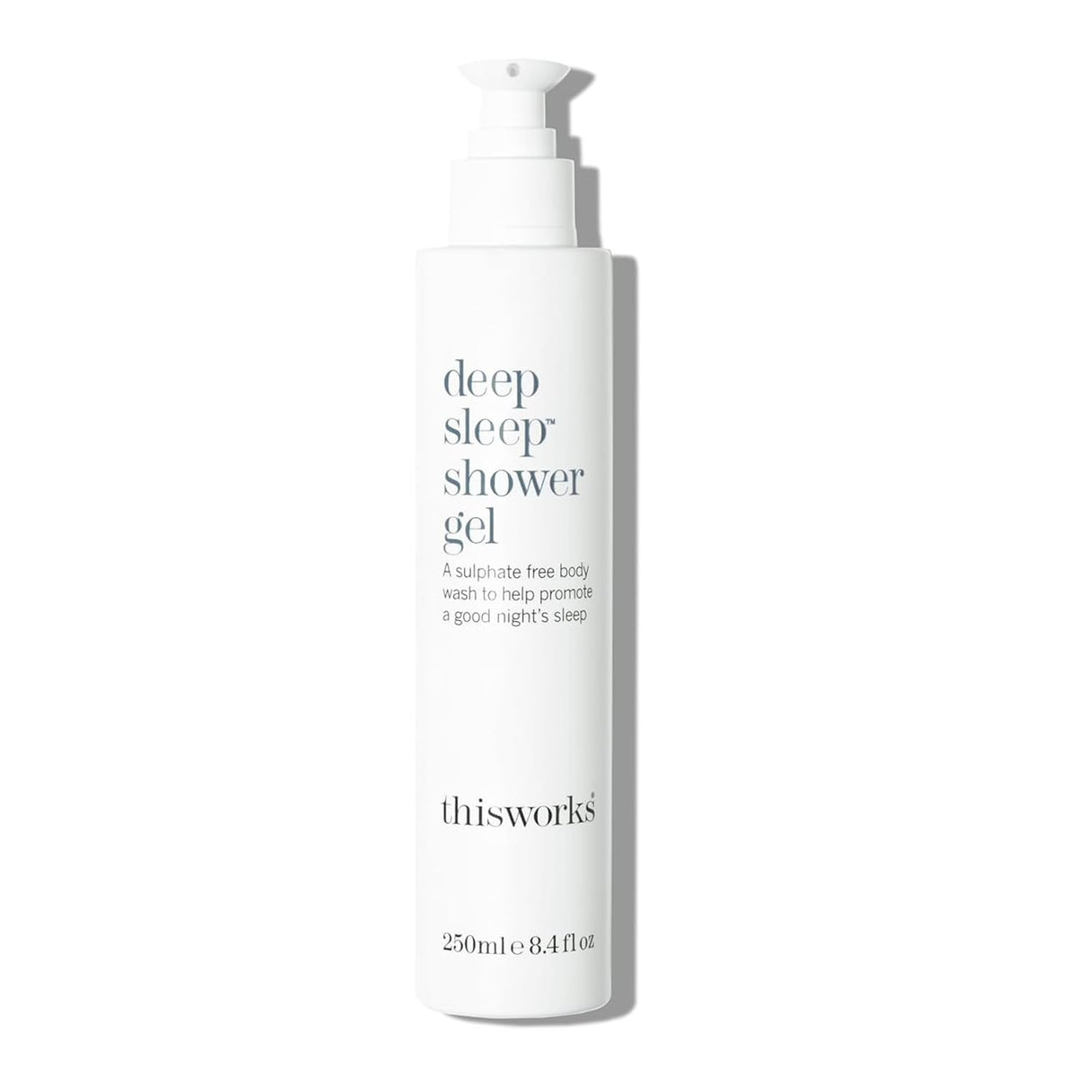 THISWORKS Deep Sleep Shower Gel bottle front showing calming aroma