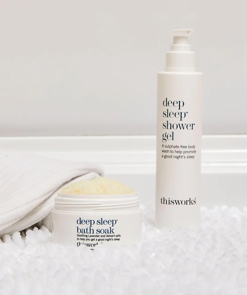 Product shown in a serene spa-like setting for nighttime ritual with THISWORKS gel