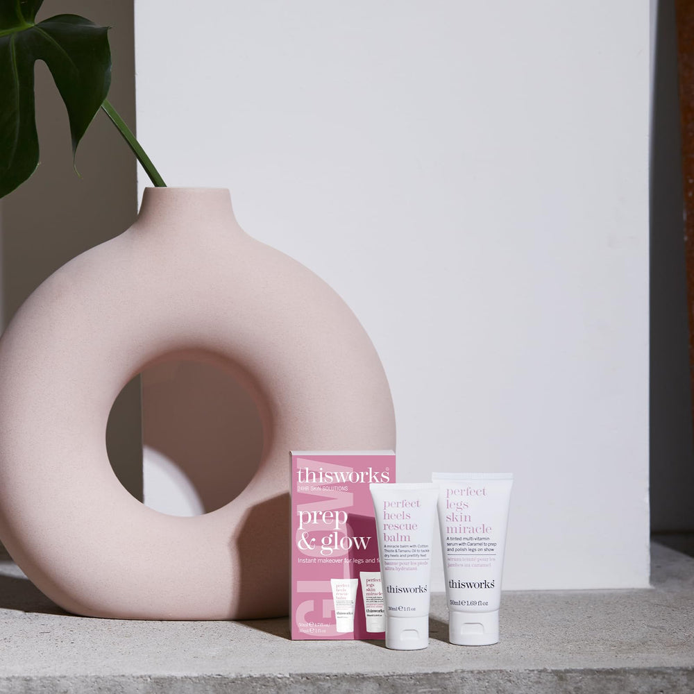 THISWORKS Heel Rescue Balm texture close-up highlights rich, hydrating cream for heels.