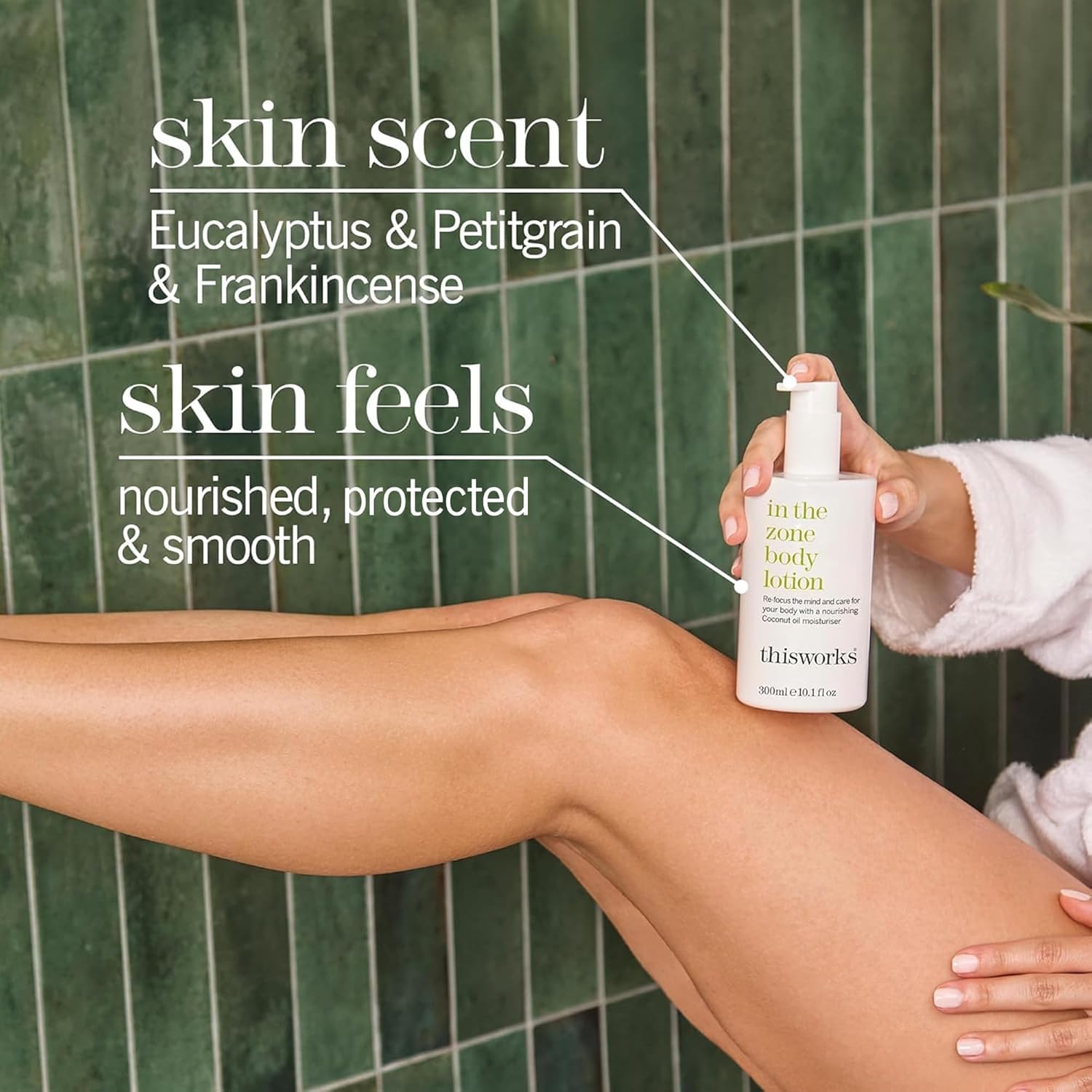 THISWORKS In The Zone Shower Gel in bathroom steam evokes aromatherapy to revive senses.