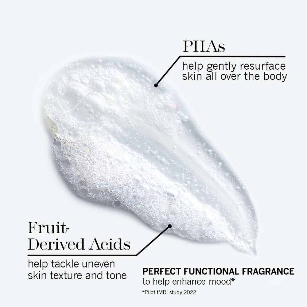 THISWORKS wash lather delivers gentle exfoliation for smoother texture.