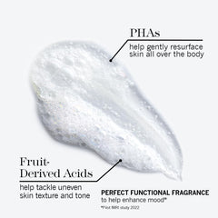 THISWORKS wash lather delivers gentle exfoliation for smoother texture.