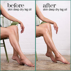 THISWORKS Skin Deep Dry Leg Oil ingredients spread highlights nourishing plant oils