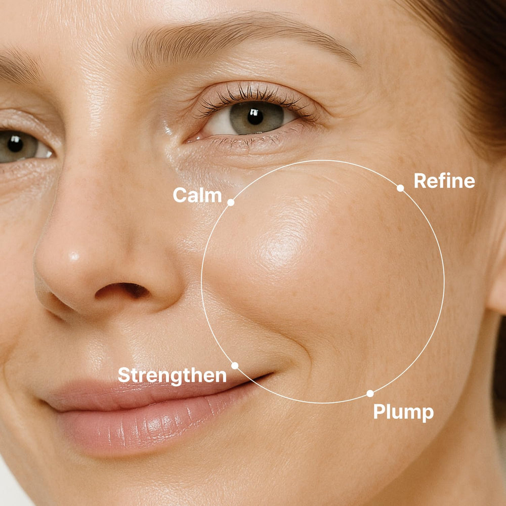 THOME G-Peel Kit layered-application closeup demonstrates the four-step ritual for smoother skin.
