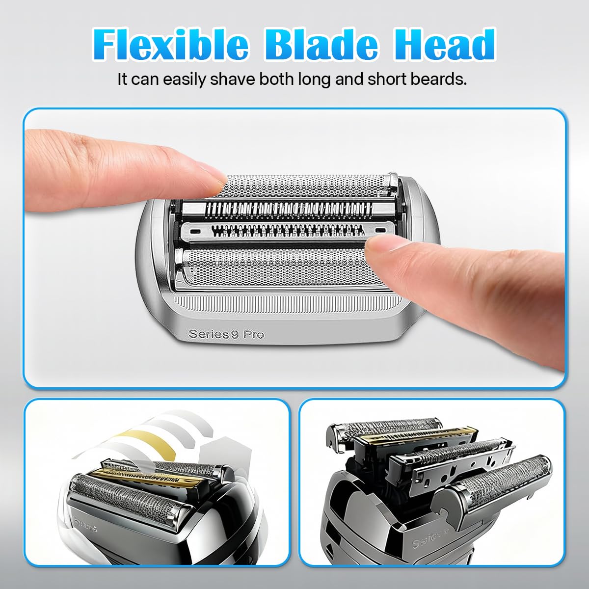 THORIFLY Series 9 94M replacement head close up blades durable build for lasting performance.