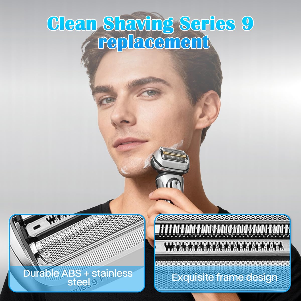 THORIFLY Series 9 94M replacement head foil assembly compatible with a wide range of Braun shavers.