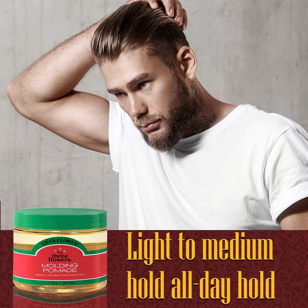 Three Flowers Pomade jar reveals the subtle floral scent for daily wear.