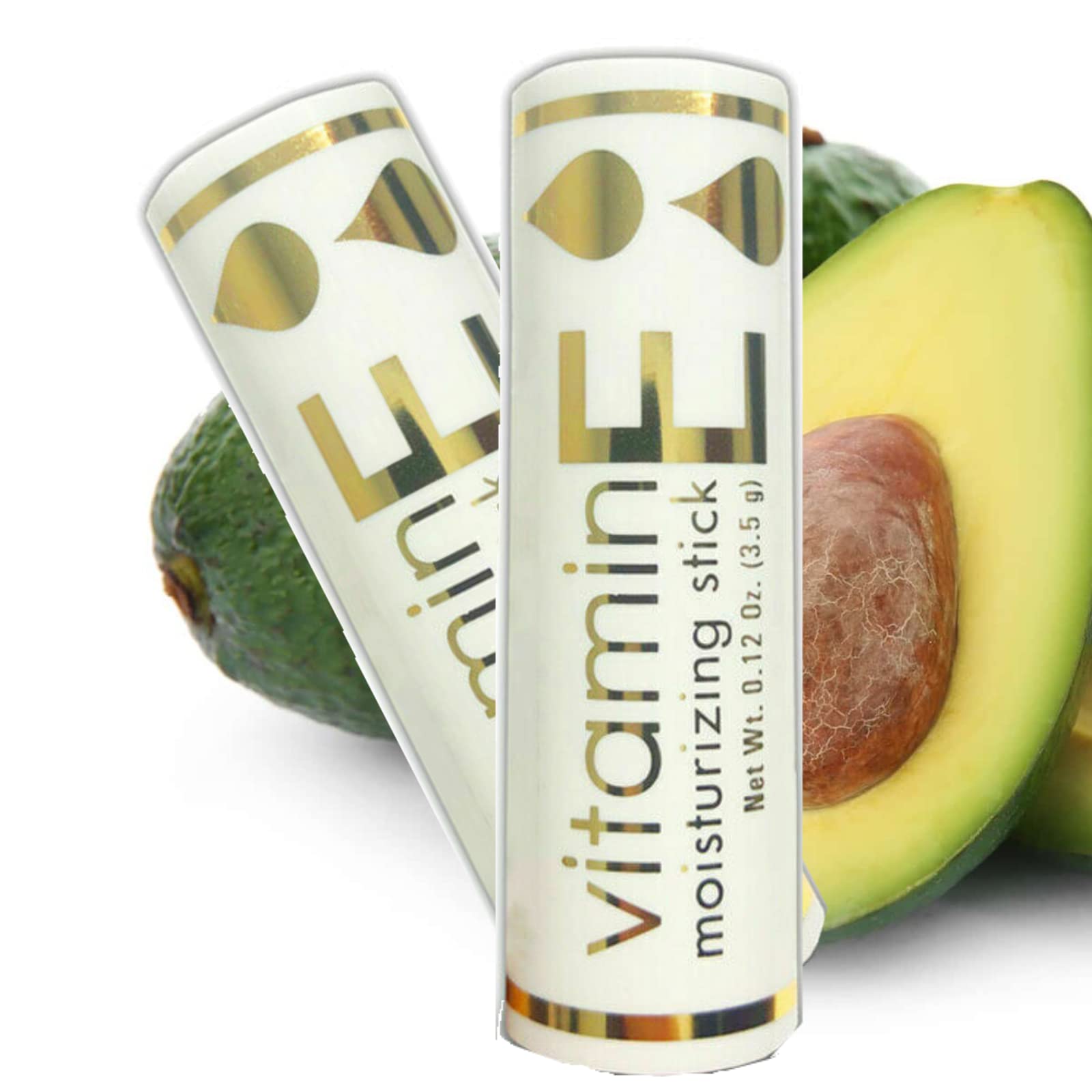Three Pebbles Pure Pride Vitamin E Lip Stiks packaging shown for on-the-go moisture