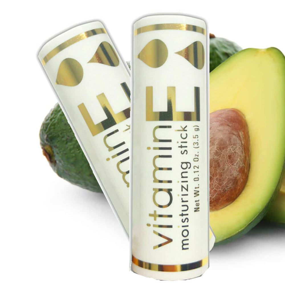 Three Pebbles Pure Pride Vitamin E Lip Stiks packaging shown for on-the-go moisture