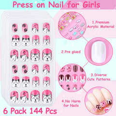 Thrilez short nail tips in 12 sizes fit growing nails easily for kids aged 7–12.
