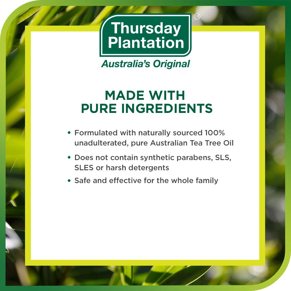 Thursday Plantation Tea Tree Antiseptic Cream label highlights 100% Pure Australian Tea Tree Oil