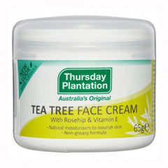 Thursday Plantation Tea Tree Face Cream bottle shows lightweight daily moisturizer.