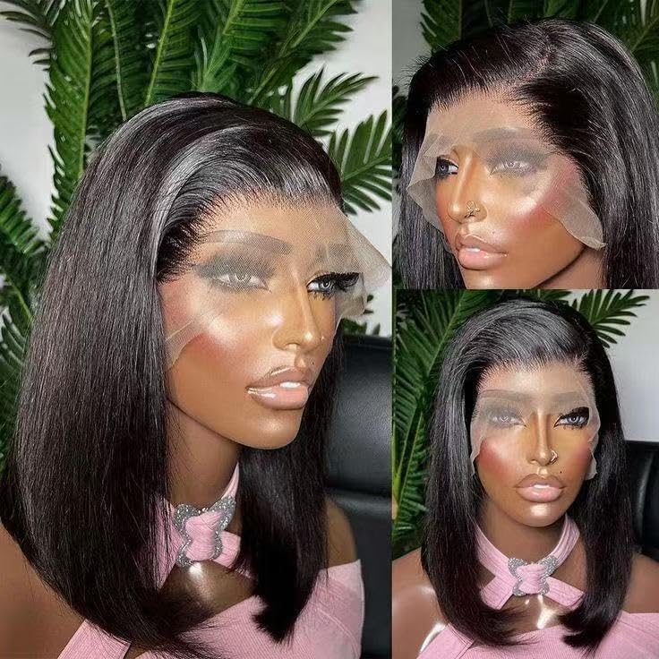 Thusiae Bob Wig adjustable cap with four combs fits most heads.