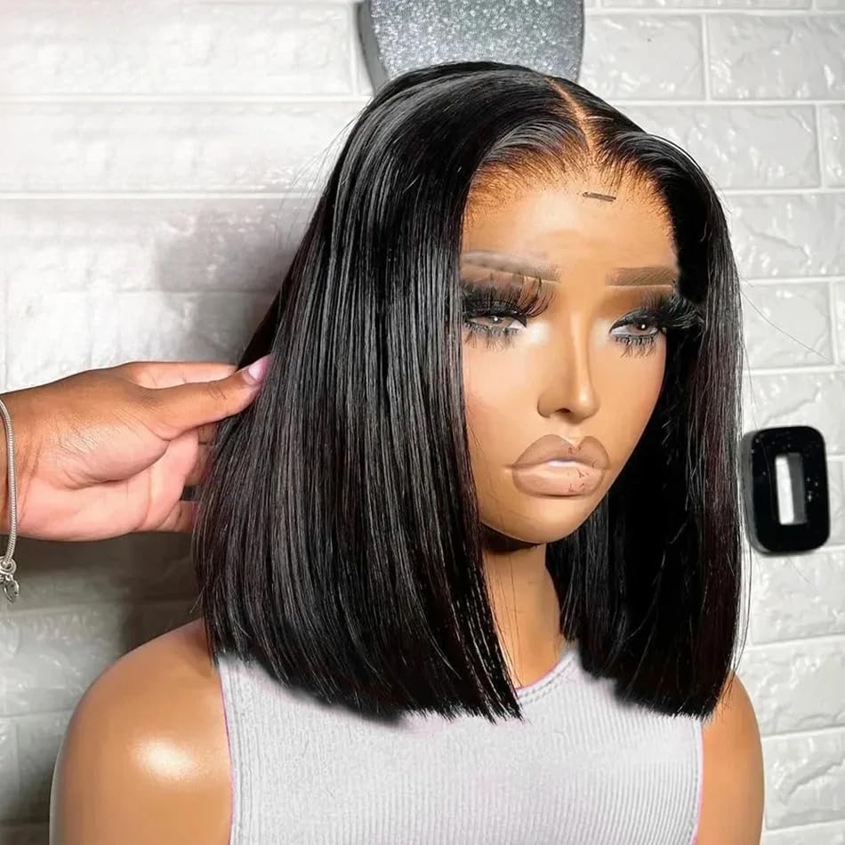 Thusiae Bob Wig short straight look highlights sleek, low-maintenance versatility.