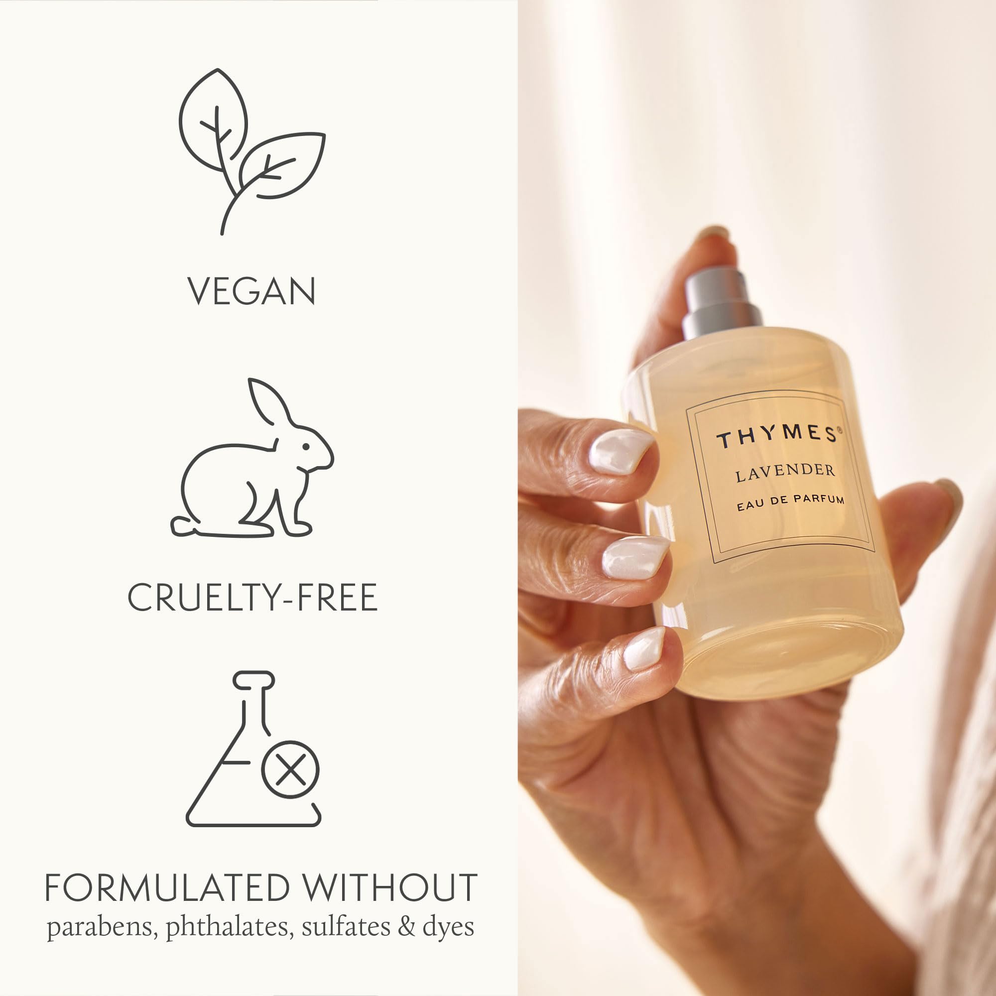 Thymes violet earthy note evokes natural grounding in fragrance.