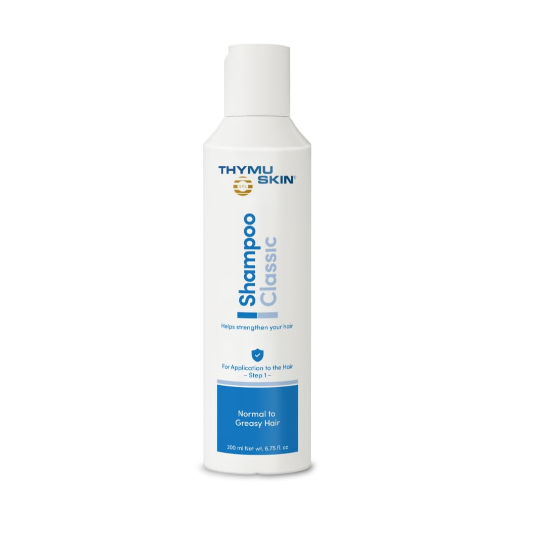 THYMUSKIN Classic Shampoo gentle cleanse for normal to greasy hair.