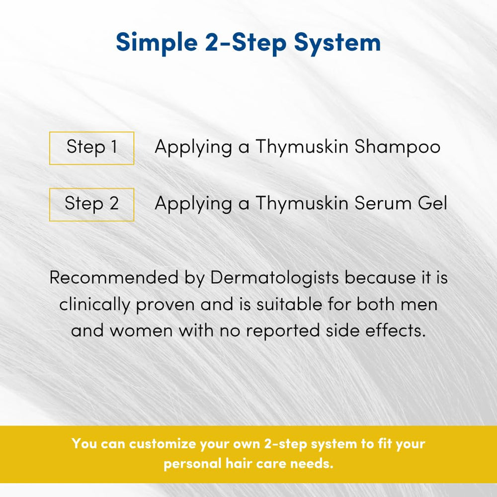 Thymuskin Sensitive Serum 2-step system integration with shampoos.