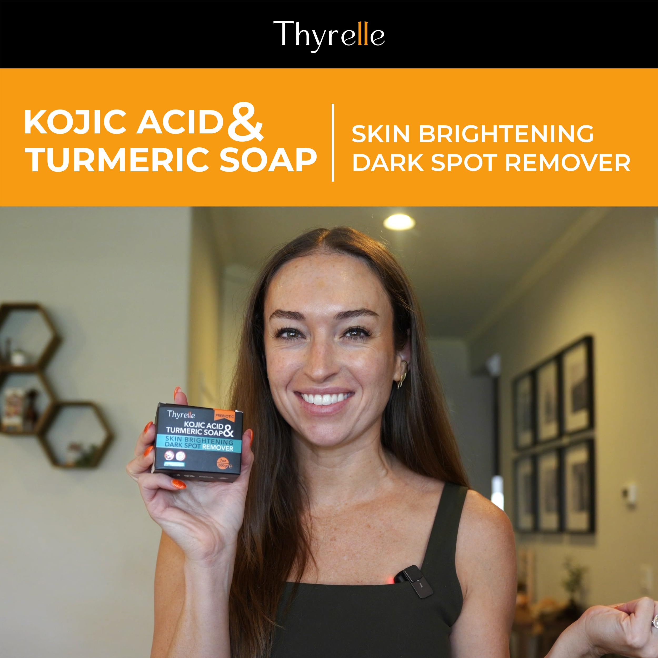 After-use glow and smooth feel from Thyrelle Kojic Turmeric Soap.