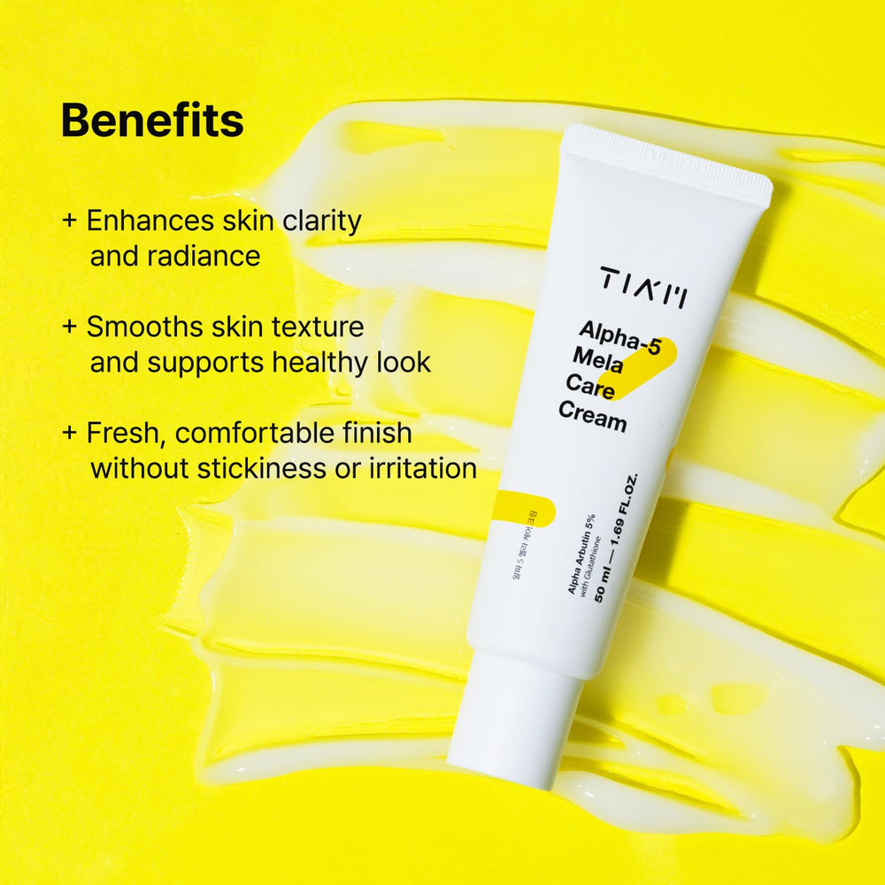 Cap close-up of TIAM Alpha-5 Mela Care Cream packaging