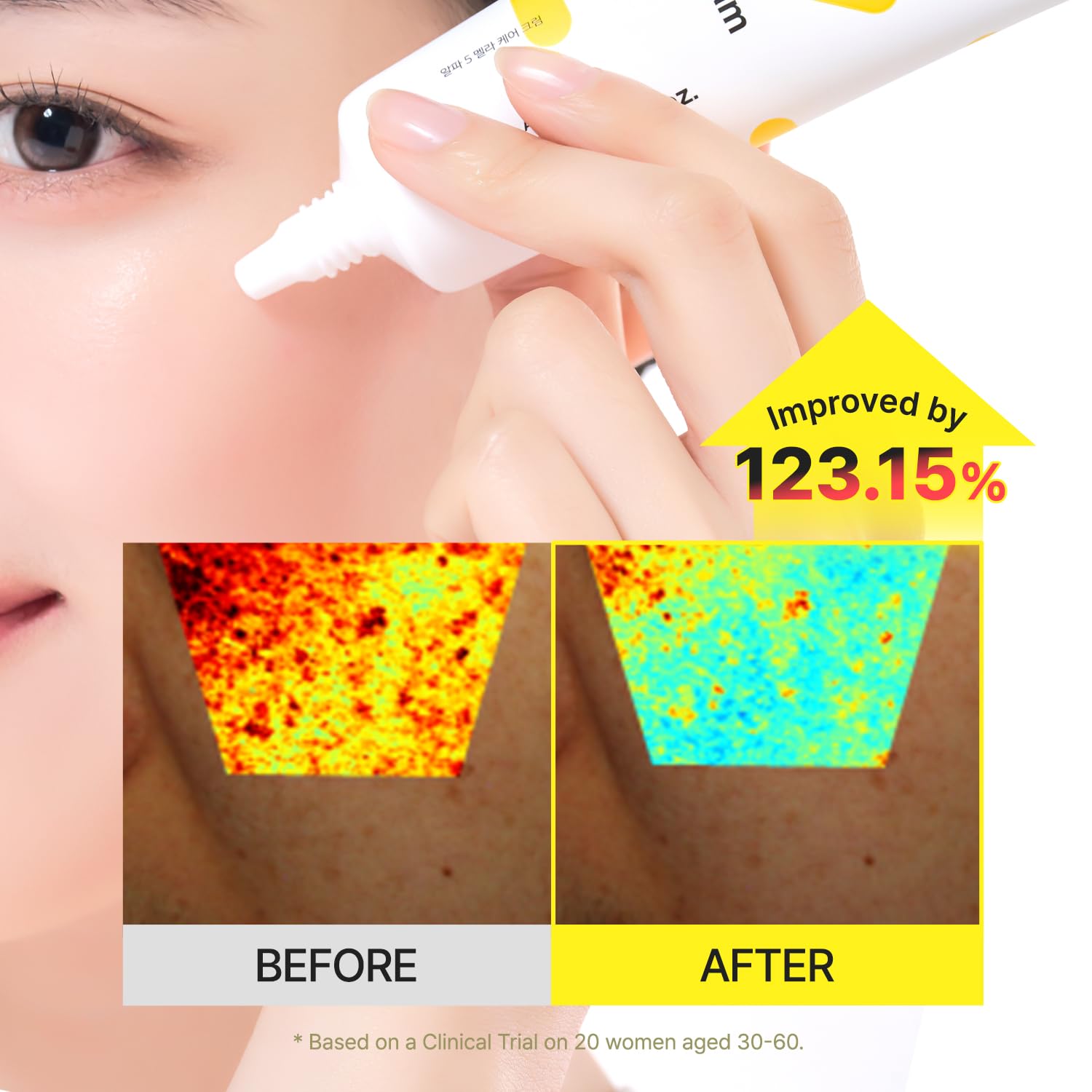 Texture swirl of TIAM cream on hand shows lightweight finish