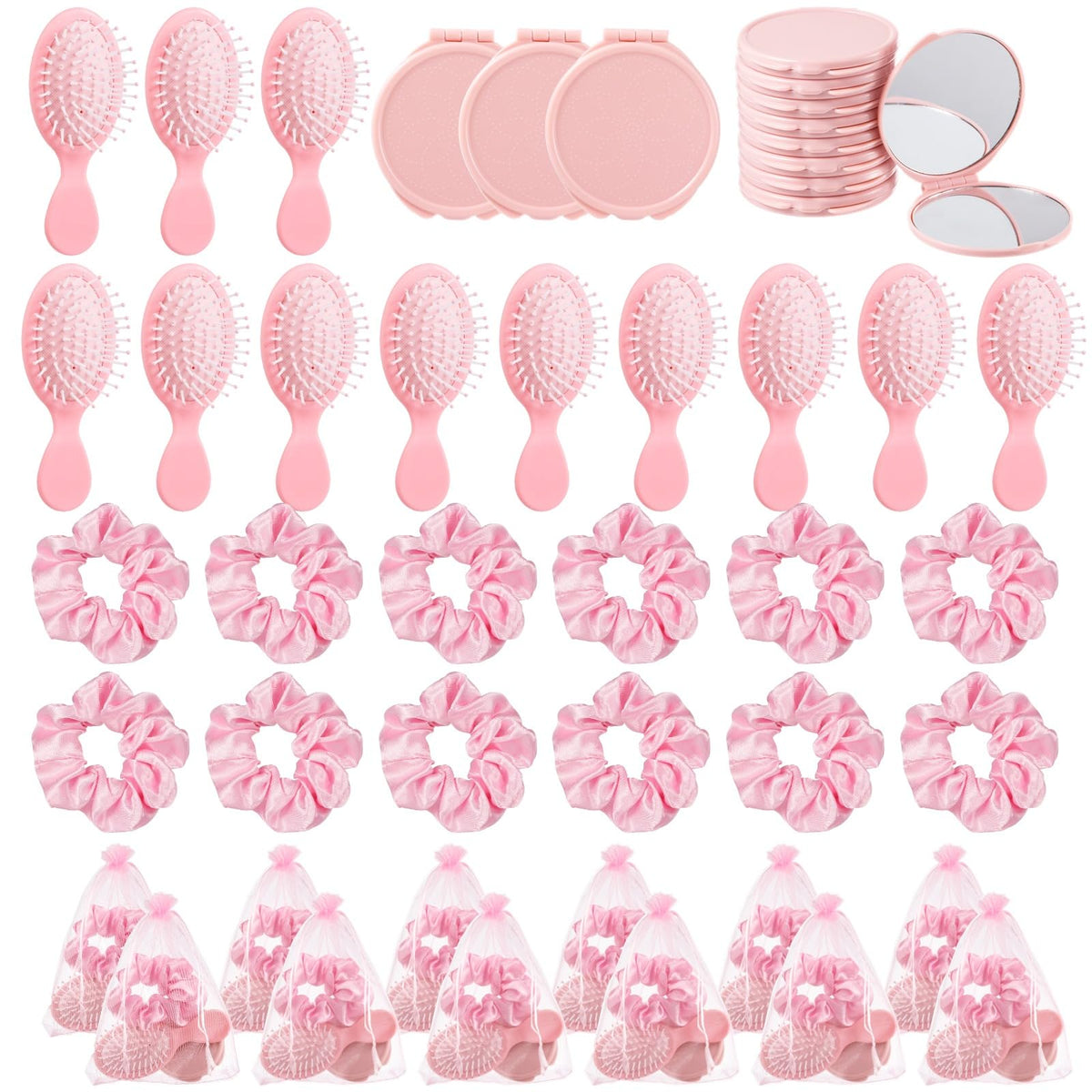 Tideme pink hairbrushes with ergonomic grip for quick styling