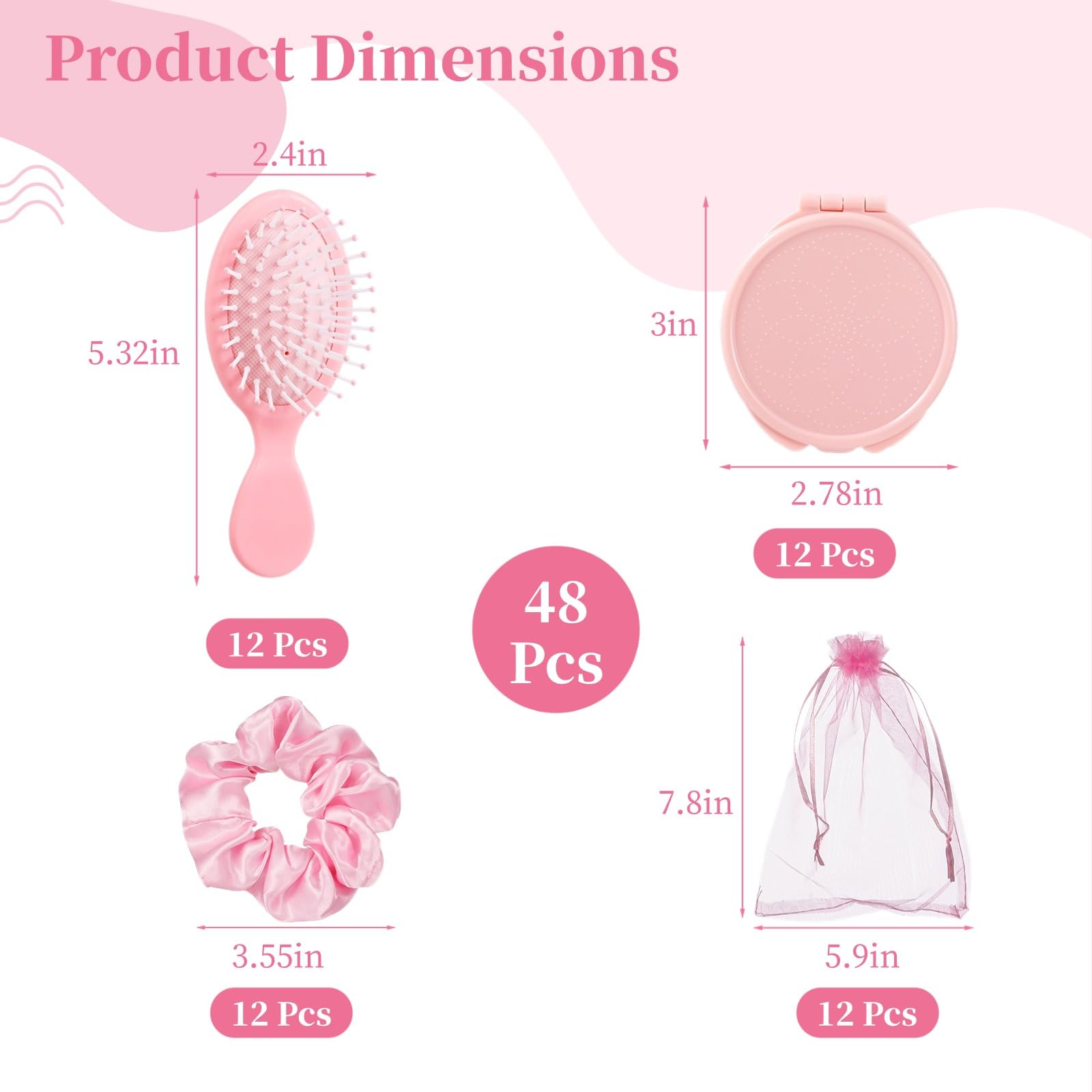 Tideme pink organza bags for chic, portable party favors