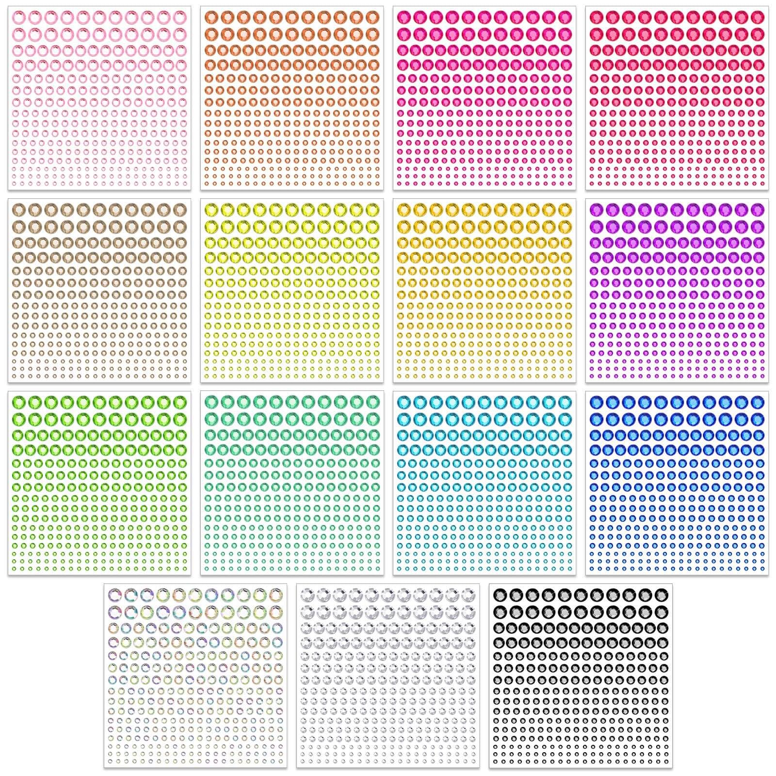 Tidponra rhinestone kit 4170 gems for facial and body art.