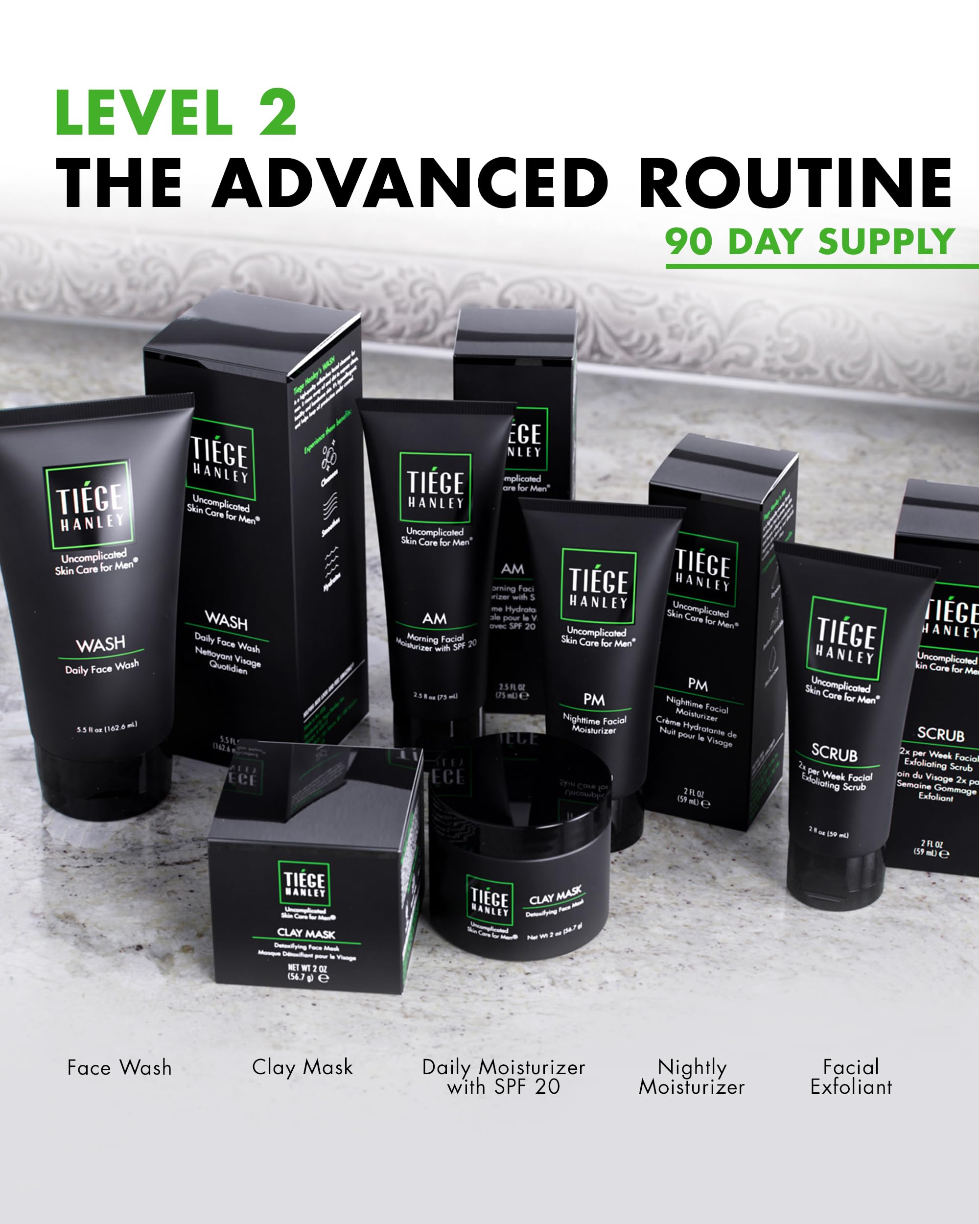 Tiege Hanley AM Moisturizer SPF 20 hydrates during daytime.