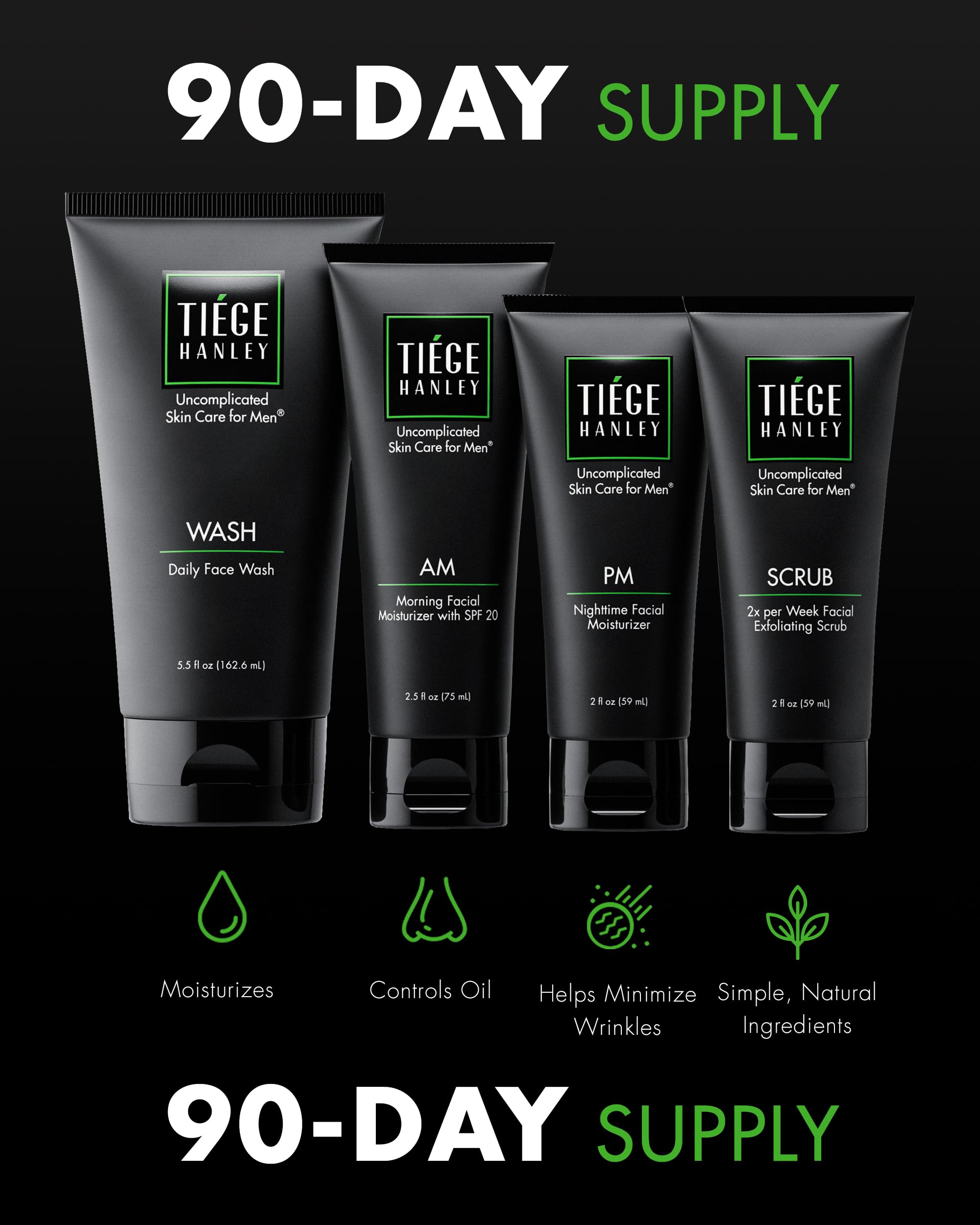 Tiege Hanley PM Moisturizer nourishes skin overnight for elasticity.