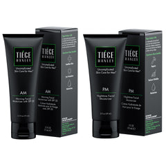 Tiege Hanley AM moisturizer with SPF 20 bottle for daily hydration.
