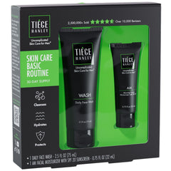 Tiege Hanley basic skincare set face wash close-up, refreshing daily cleanse