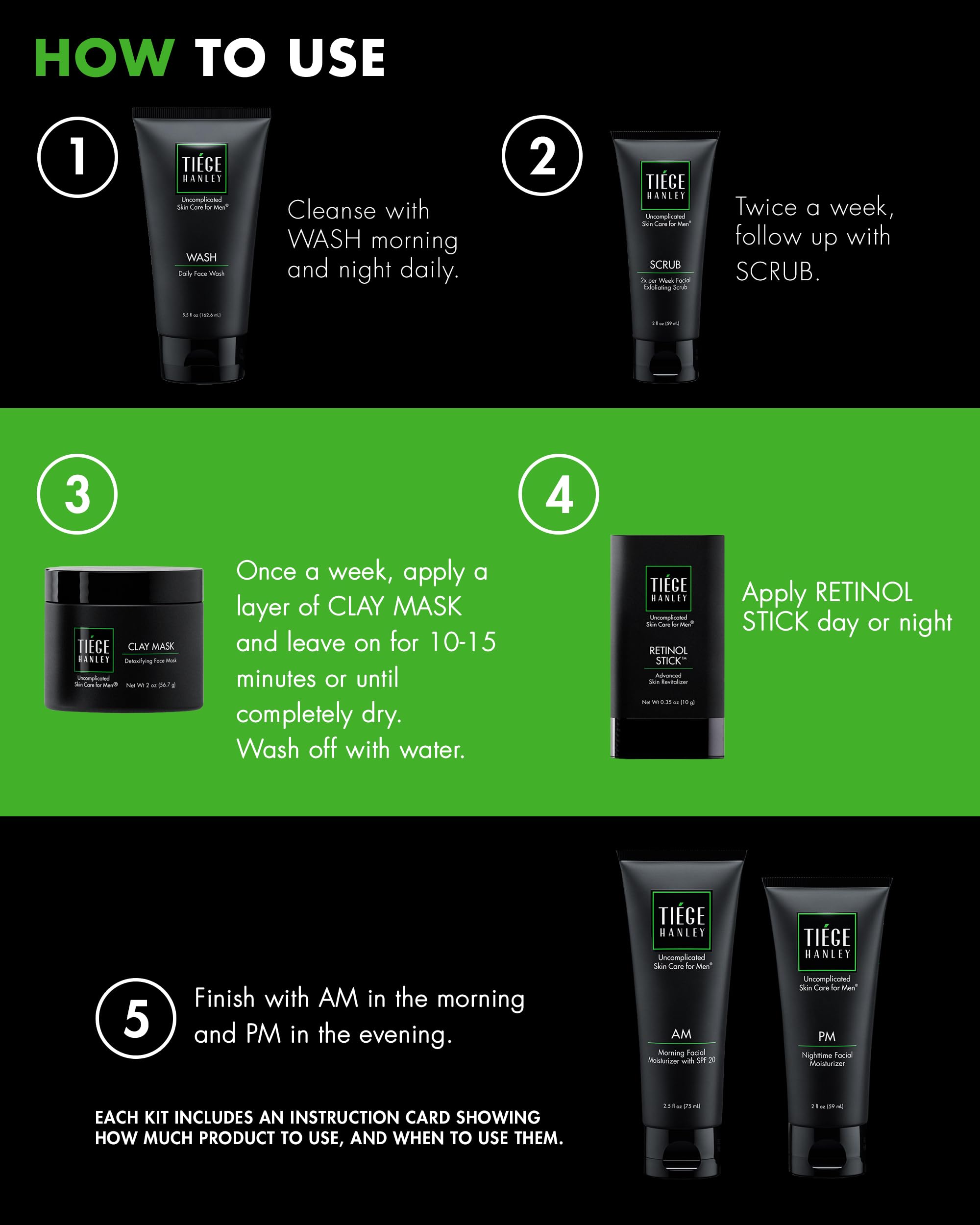 Tiege Hanley charcoal clay mask 2 oz purifies and minimizes pores.