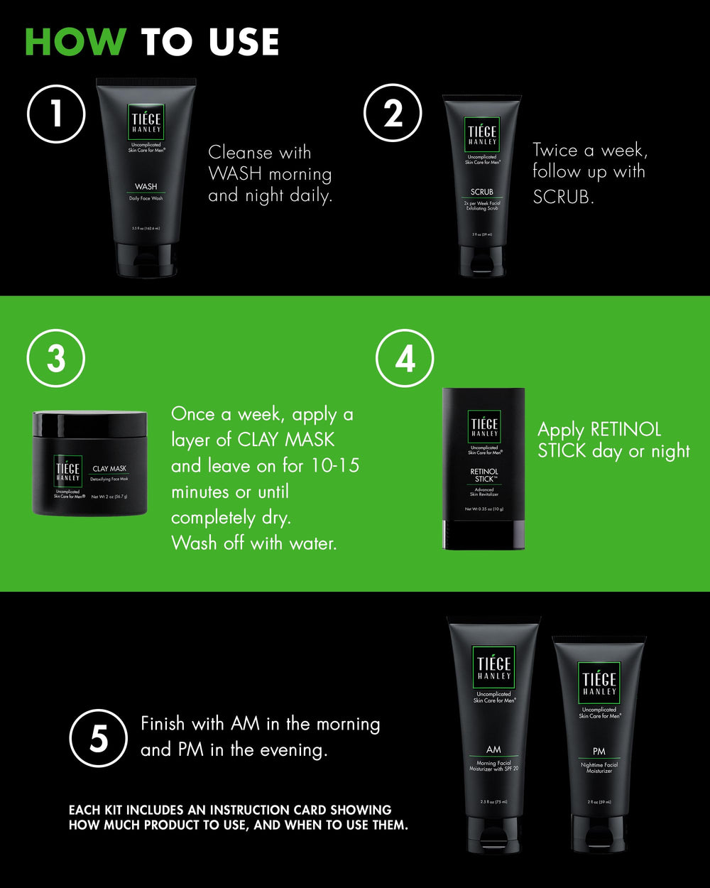 Tiege Hanley charcoal clay mask 2 oz purifies and minimizes pores.