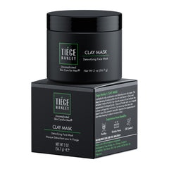 Tiege Hanley detoxifying clay mask front view showing pore refining benefits