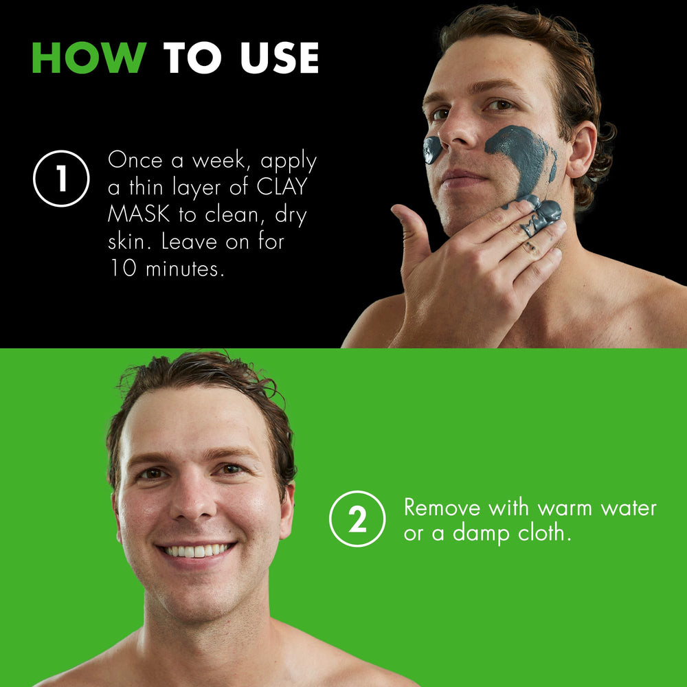 Tiege Hanley detoxifying clay mask rinse step