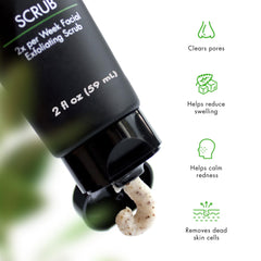 Tiege Hanley Exfoliating Face Wash featuring vitamin B3 for skin comfort.