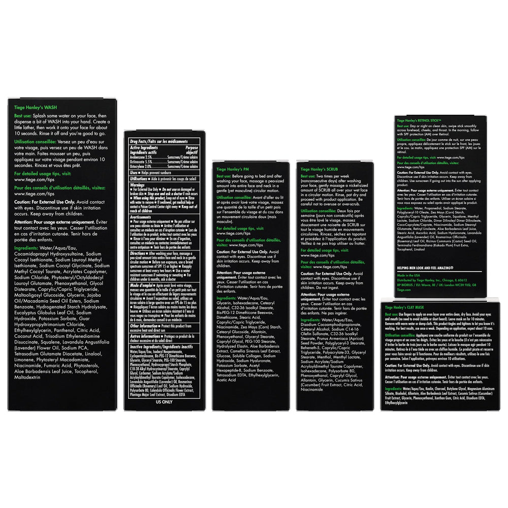 Tiege Hanley exfoliating scrub 2 oz buffs texture for smoother, more even tone.