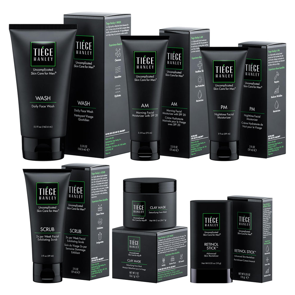 Tiege Hanley face wash 5.5 oz purifies and balances skin for daily use.