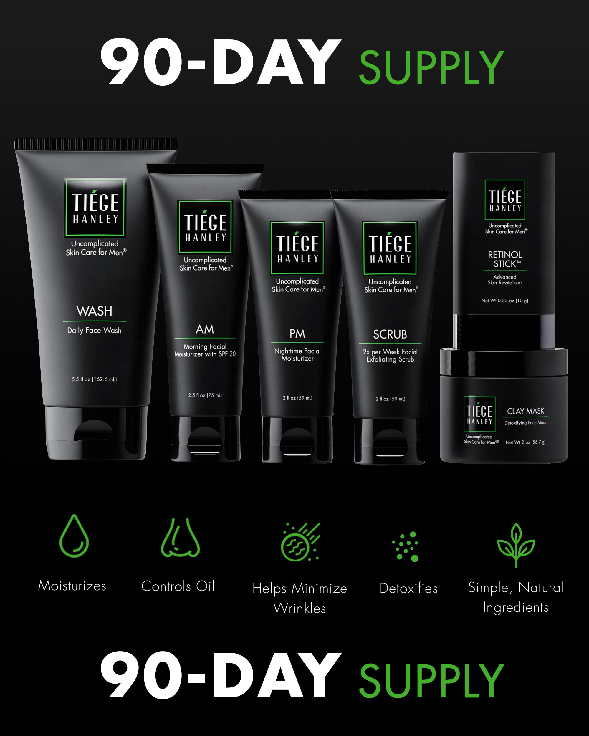 Tiege Hanley PM moisturizer 2 oz replenishes hydration overnight.