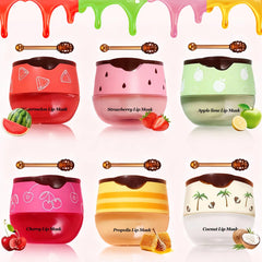 Tiejdhr Honey Lip Balm in Strawbemy Apple Watermelon Cherries nourishes lips with moisture.