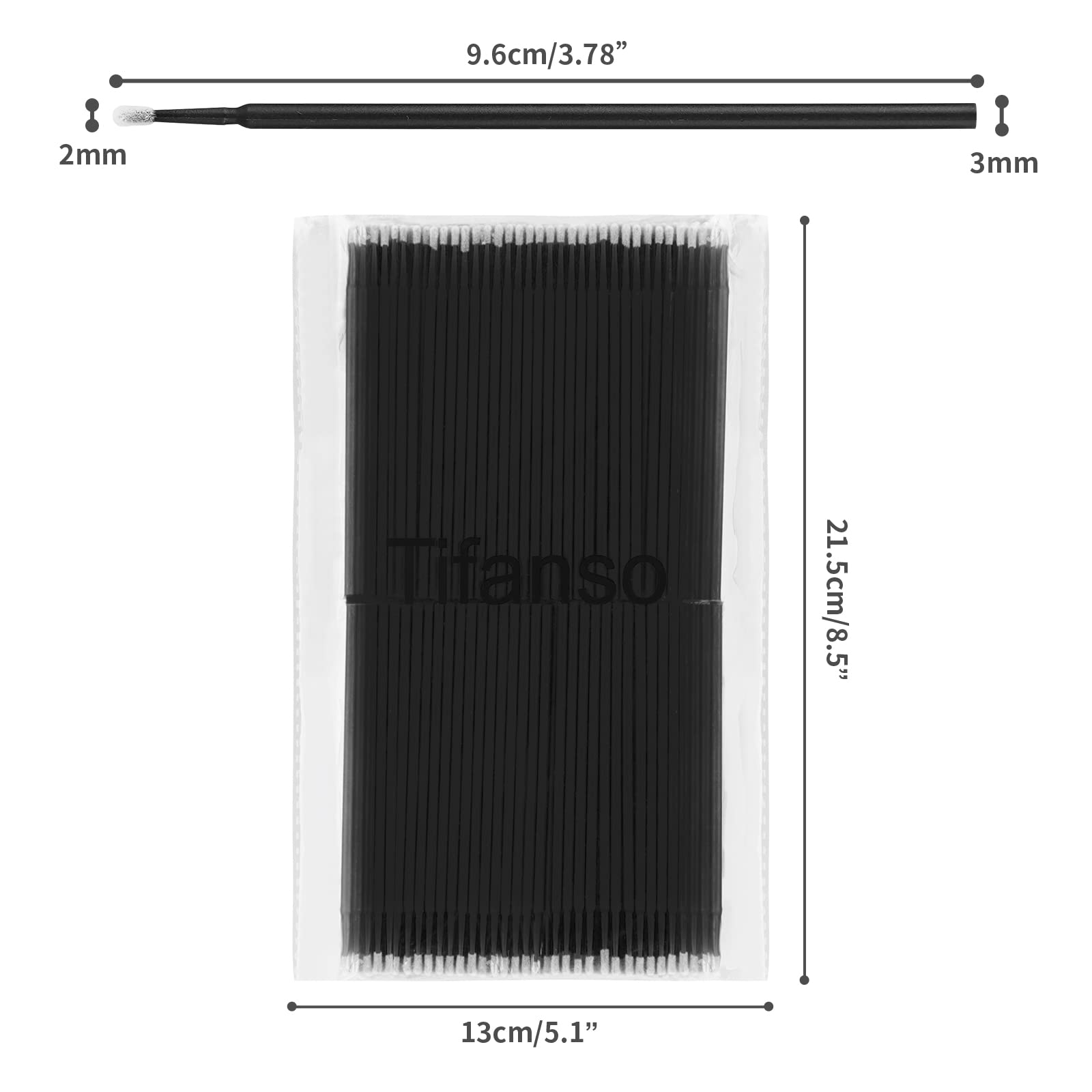 Tifanso bendable-tip microswabs close-up for flexible cleaning.