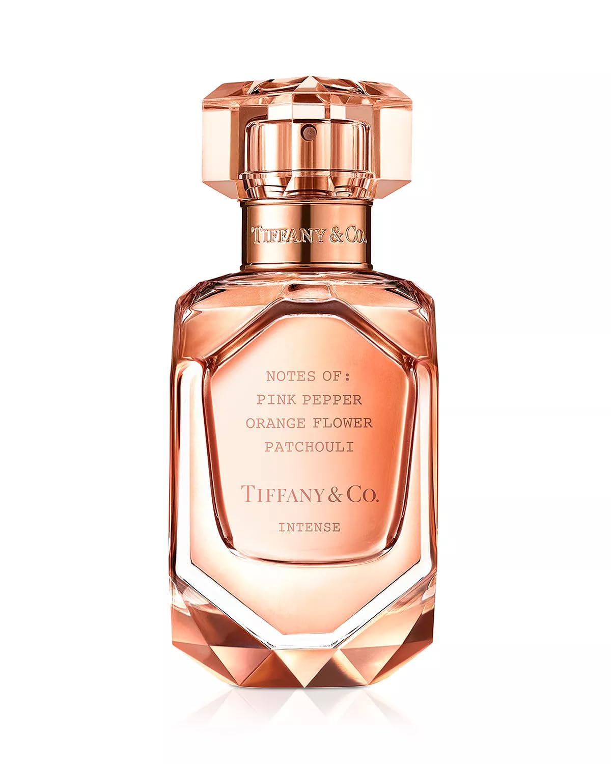 Tiffany & Co. Rose Gold perfume bottle in hand, elegant floral fragrance for spring.