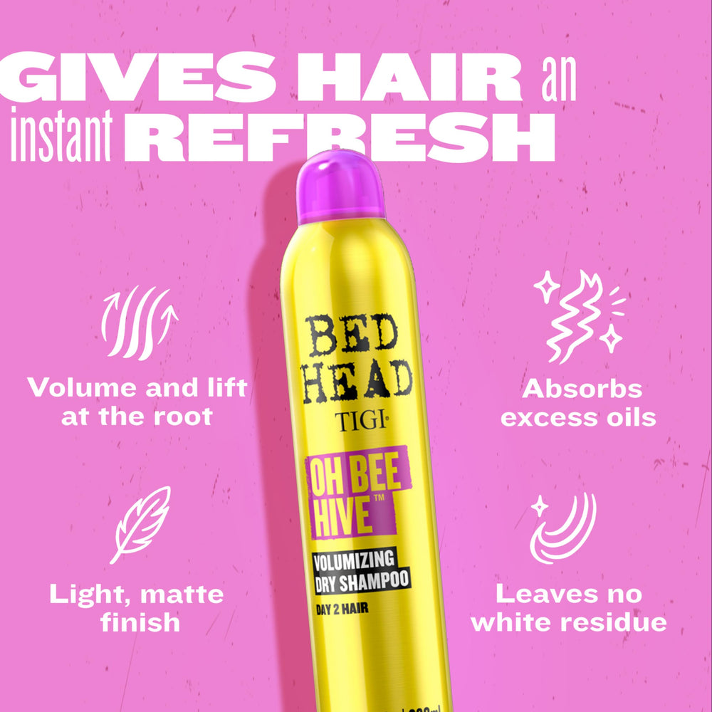 Bed Head Oh Bee Hive superfine powder absorbing oils for freshness.