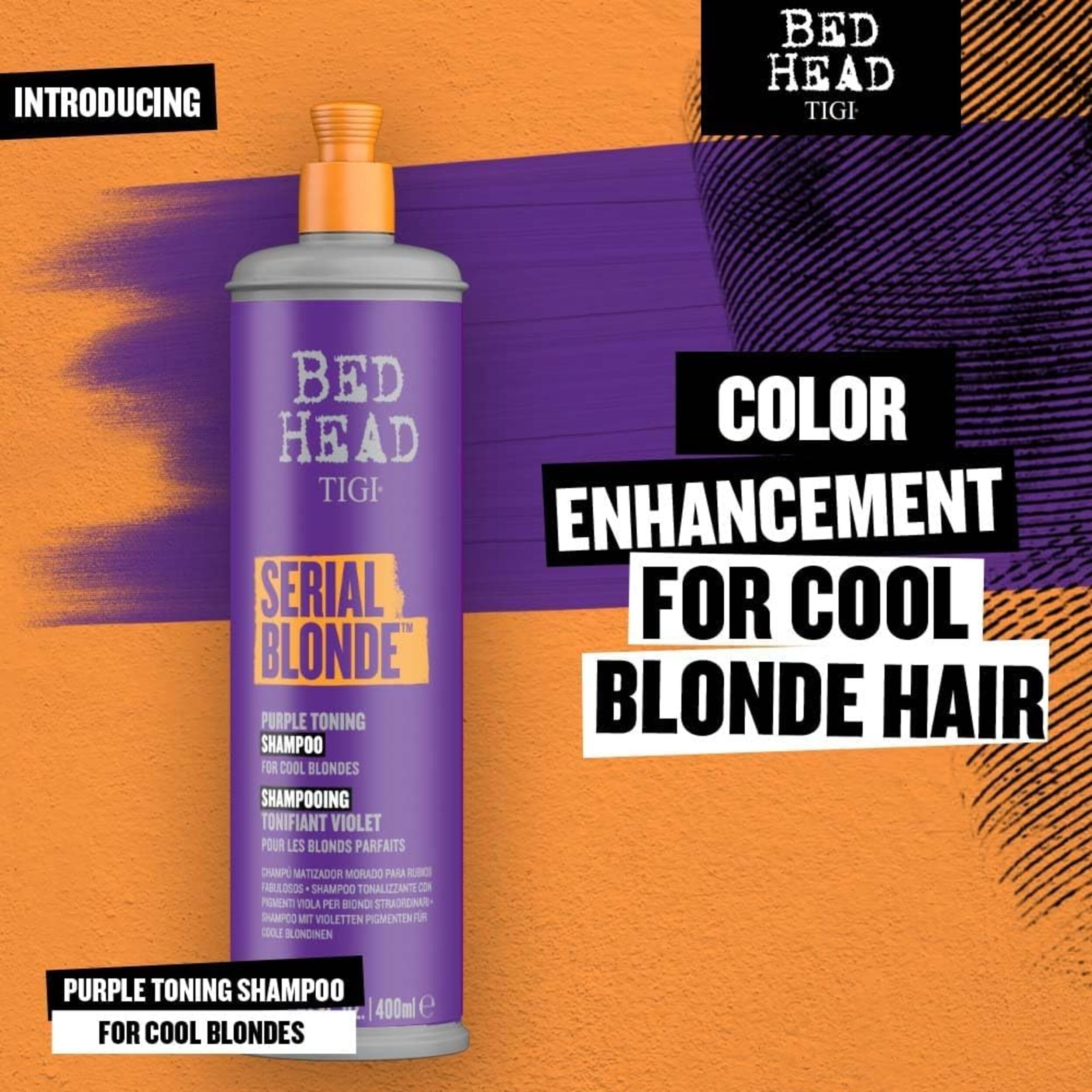 Brass-neutralizing effect on blonde strands after use